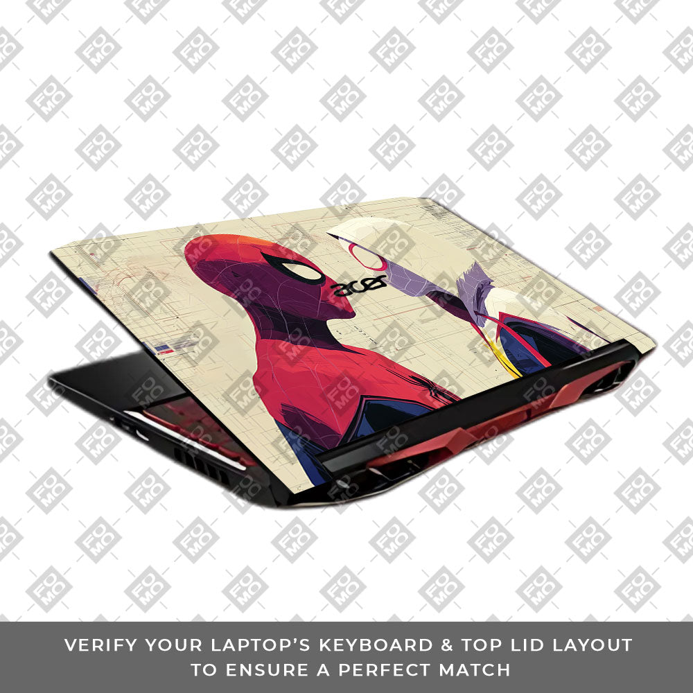 Spider Man X Spider Gwen Acer Nitro 5 AN515 45, 55, 57 Laptop Skin