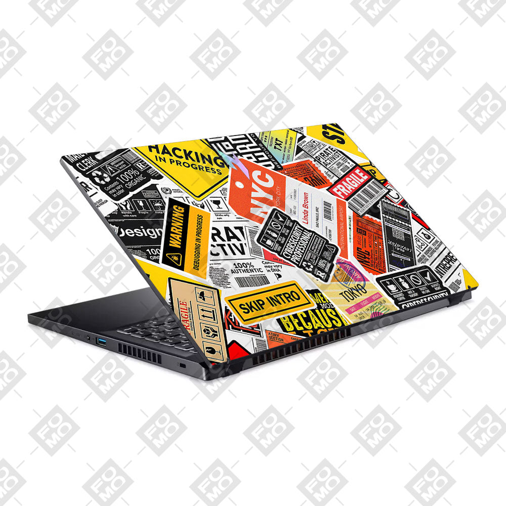 Tech Aesthetic Sticker Collage Acer Nitro V ANV15 51 55CA Laptop Skin