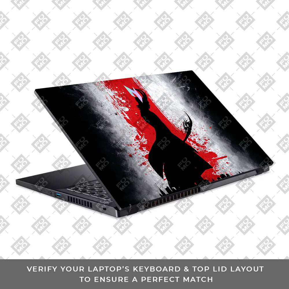 Loki Silhouette Red Strike Acer Nitro V ANV15 51 55CA Laptop Skin