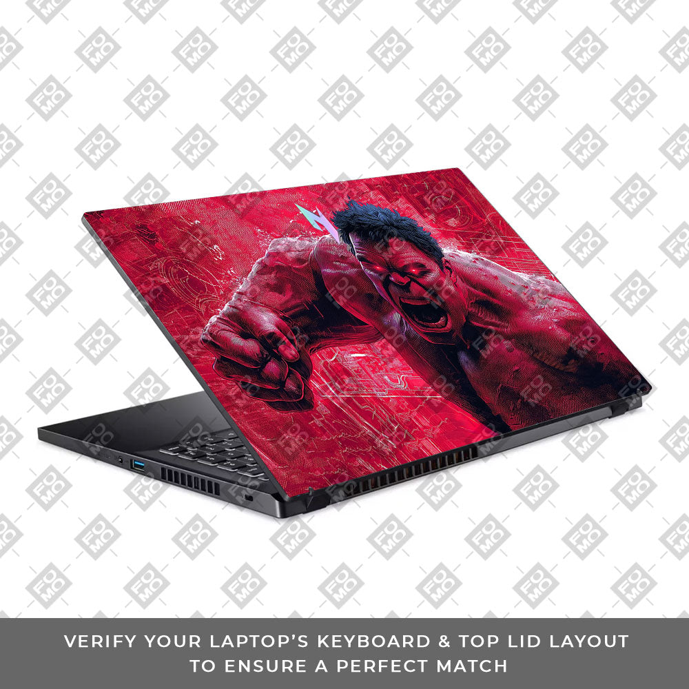 Gamma Rage Red Hulk Acer Nitro V ANV15 51 55CA Laptop Skin