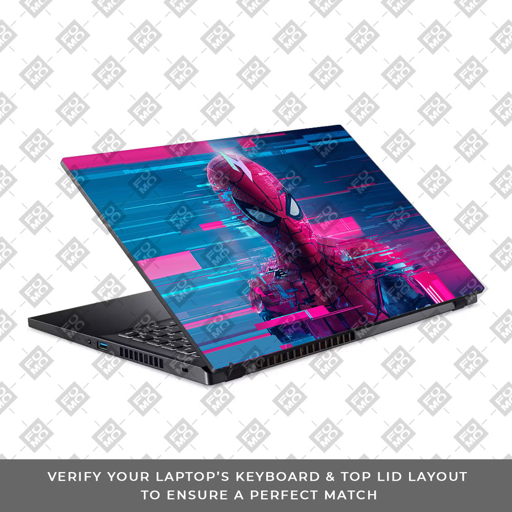 Glitch Spider Neon Web Acer Nitro V ANV15 51 55CA Laptop Skin