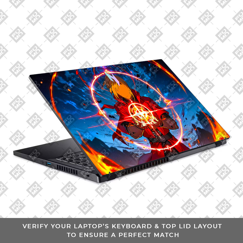 Edward Elric Fullmetal Alchemist Acer Nitro V ANV15 51 55CA Laptop Skin
