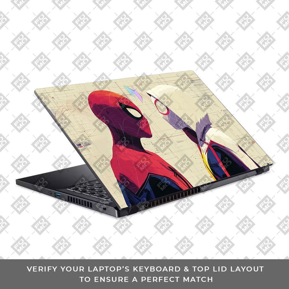Spider Man X Spider Gwen Acer Nitro V ANV15 51 55CA Laptop Skin