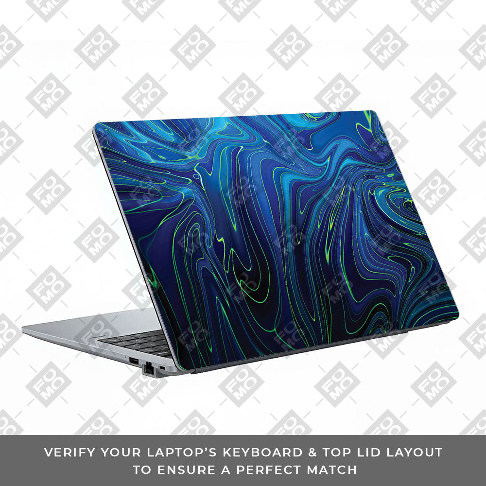 Cobalt Liquid Design Asus ExpertBook P1503 Laptop Skin