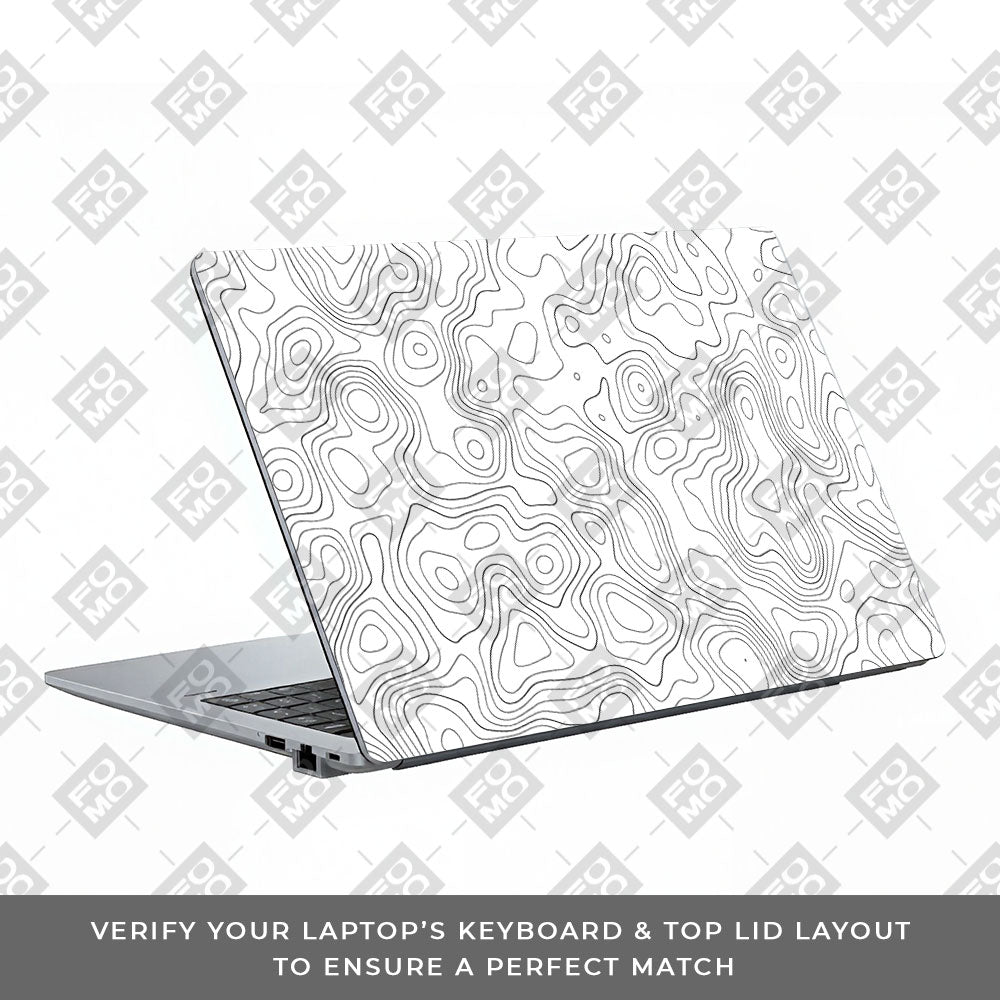 White Contour Design Asus ExpertBook P1503 Laptop Skin