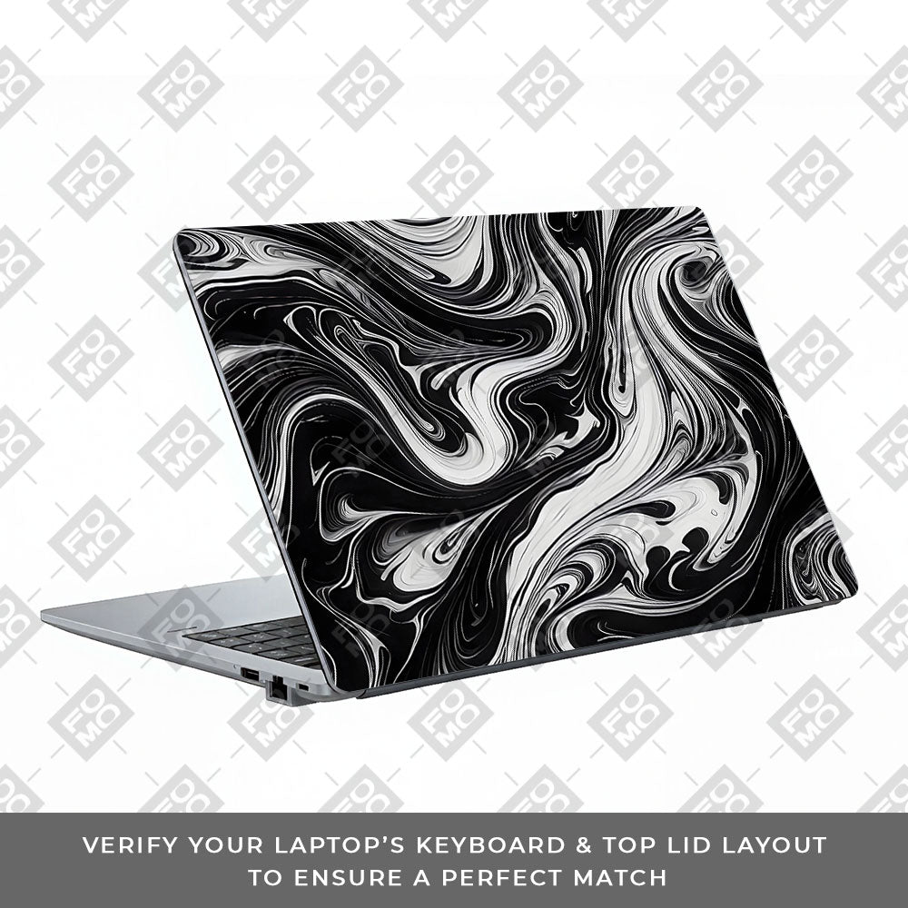 Black and White Marble Asus ExpertBook P1503 Laptop Skin