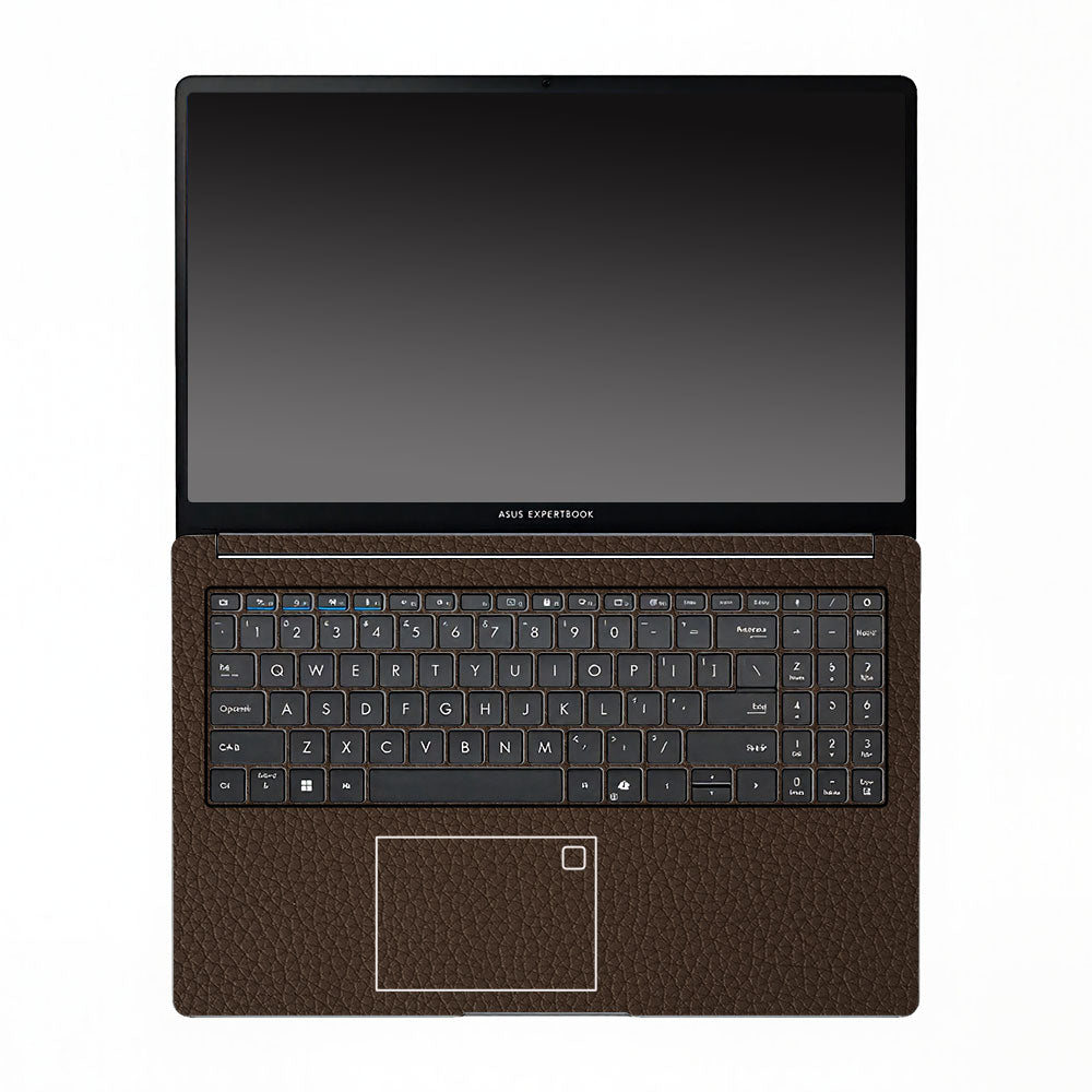 Textured Brown Leather Asus ExpertBook P1503 Laptop Skin