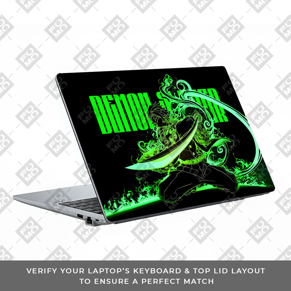 Tanjiro Green Flame Dance Asus ExpertBook P1503 Laptop Skin