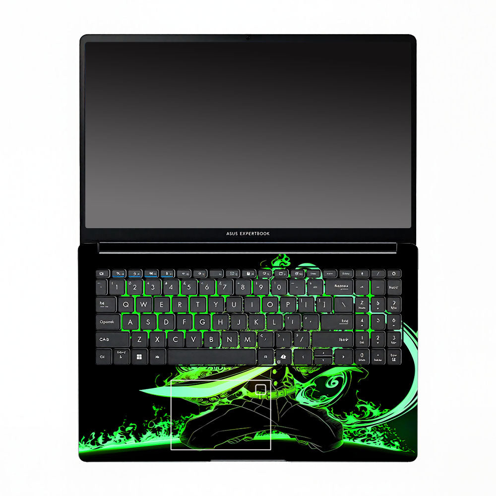 Tanjiro Green Flame Dance Asus ExpertBook P1503 Laptop Skin