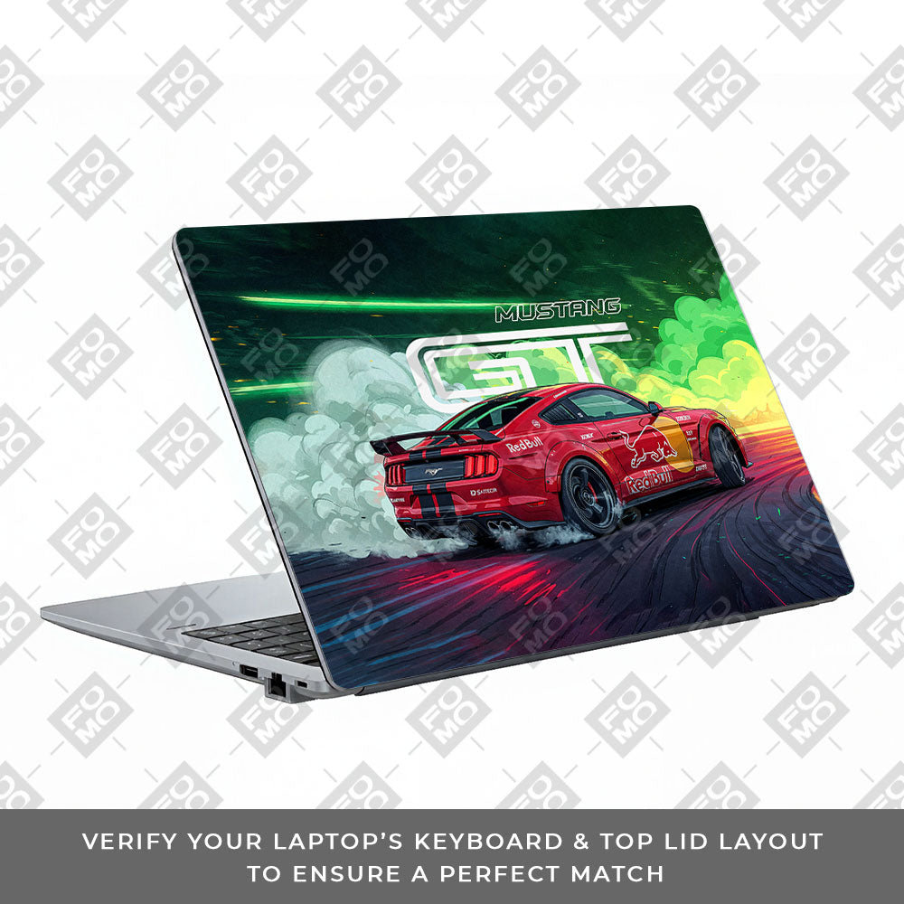 Mustang GT Red Bull Drift Beast Asus ExpertBook P1503 Laptop Skin