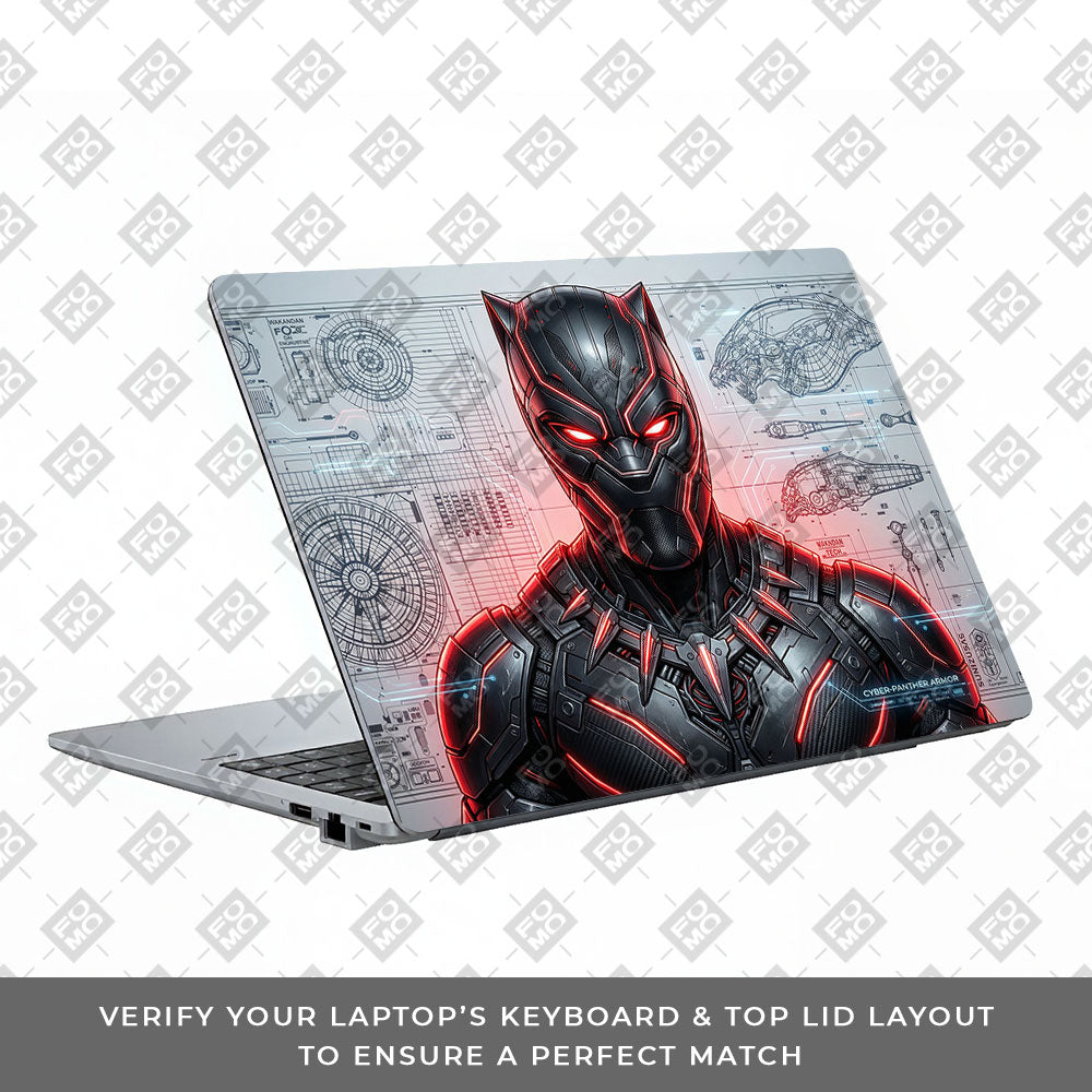 Futuristic Black Panther Asus ExpertBook P1503 3D Laptop Skin