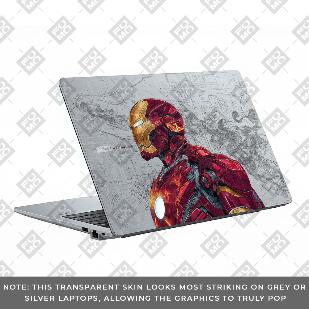 Transparent Futuristic Iron Man Asus ExpertBook P1503 Laptop Skin