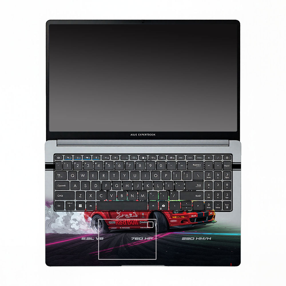 Transparent Shelby GT500 Red Bull Venom Asus ExpertBook P1503 Laptop Skin