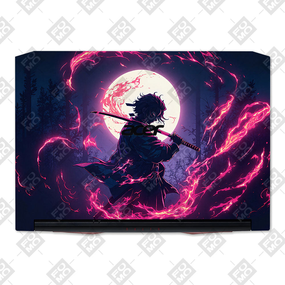 Tanjiro's Flame of Ember Acer Nitro 5 AN515 45, 55, 57 Laptop Skin