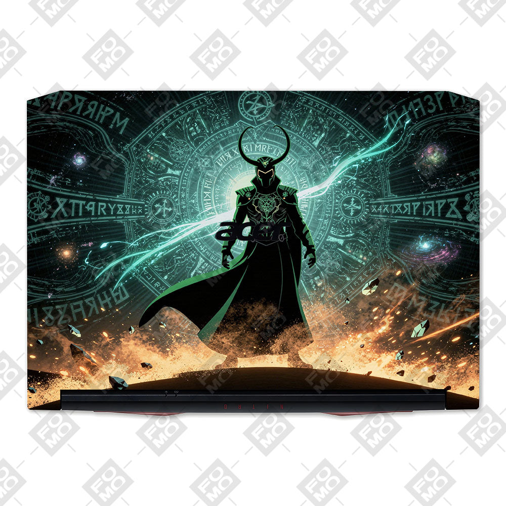Loki God of Mischief Neon Acer Nitro 5 AN515 45, 55, 57 Laptop Skin