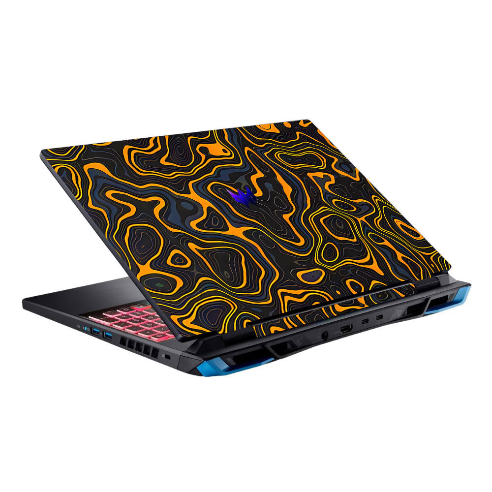 Amber Topographic Waves Acer Predator Helios Neo 16 N22Q22 Laptop Skin