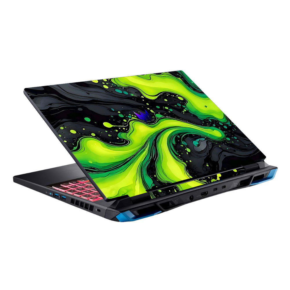 Neon Green Paint Swirls Acer Predator Helios Neo 16 N22Q22 Laptop Skin
