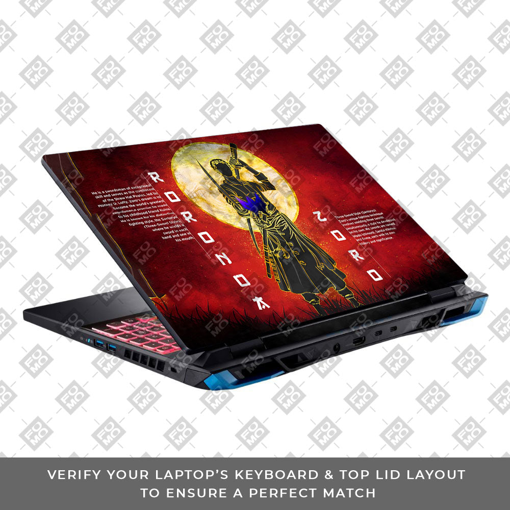 Zoro Under Golden Moon Acer Predator Helios Neo 16 N22Q22 Laptop Skin