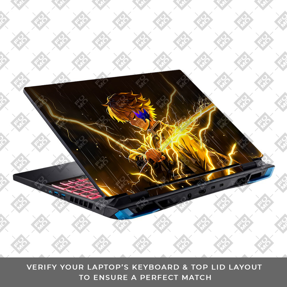 Thunder Soul Lightning Zenitsu Acer Predator Helios Neo 16 N22Q22B 3D Laptop Skin