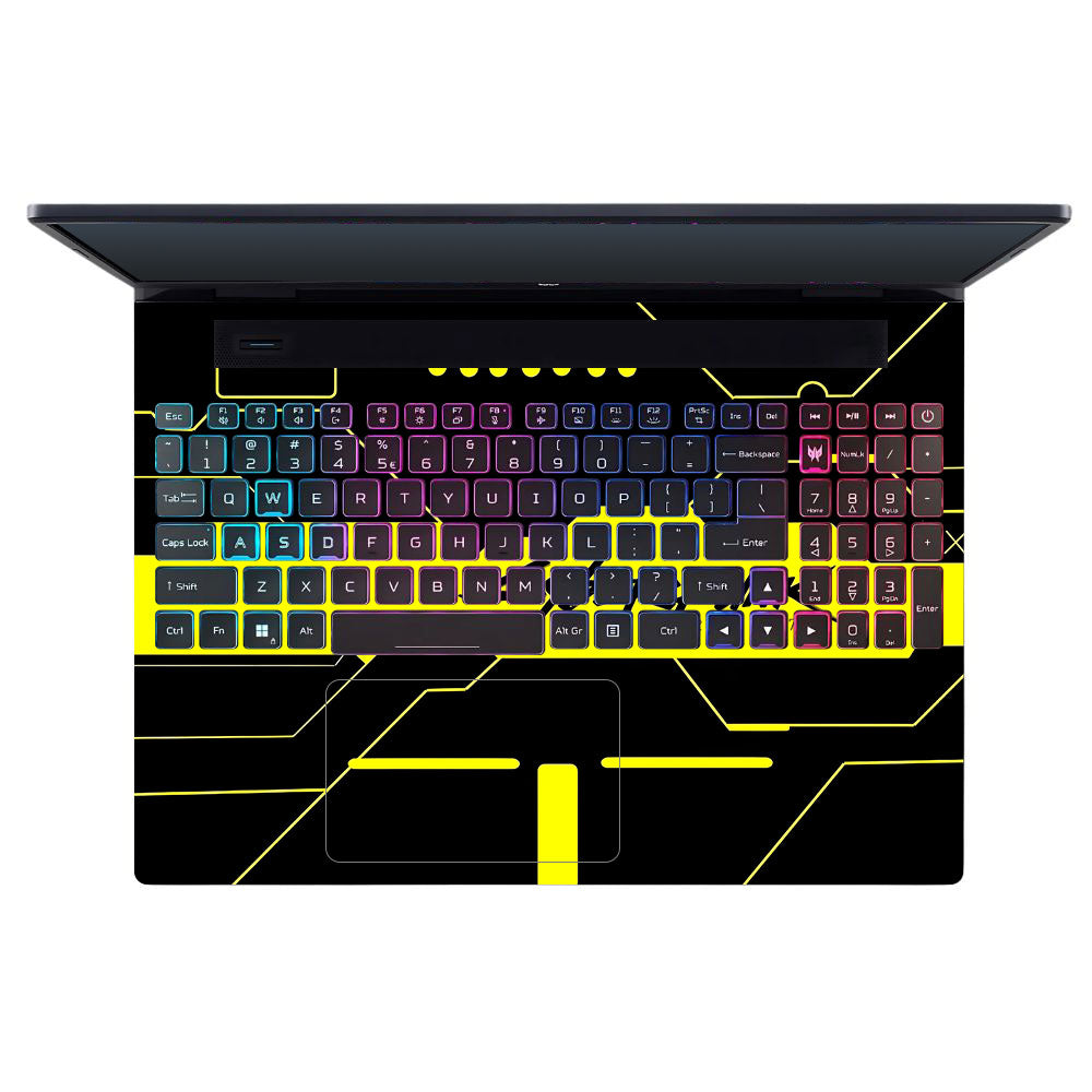 Cyberpunk Yellowline Grid Acer Predator Helios Neo 16 N22Q22B Laptop Skin