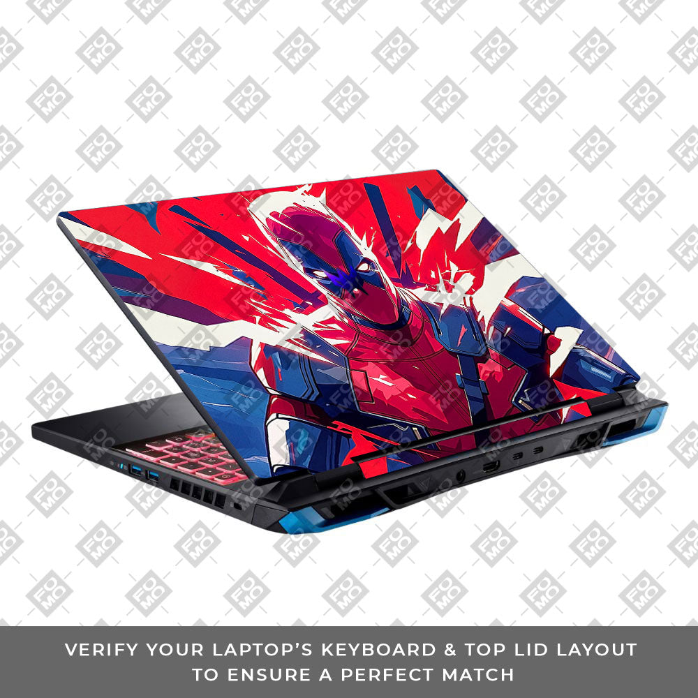 Deadpool Power Burst Acer Predator Helios Neo 16 N22Q22B 3D Laptop Skin