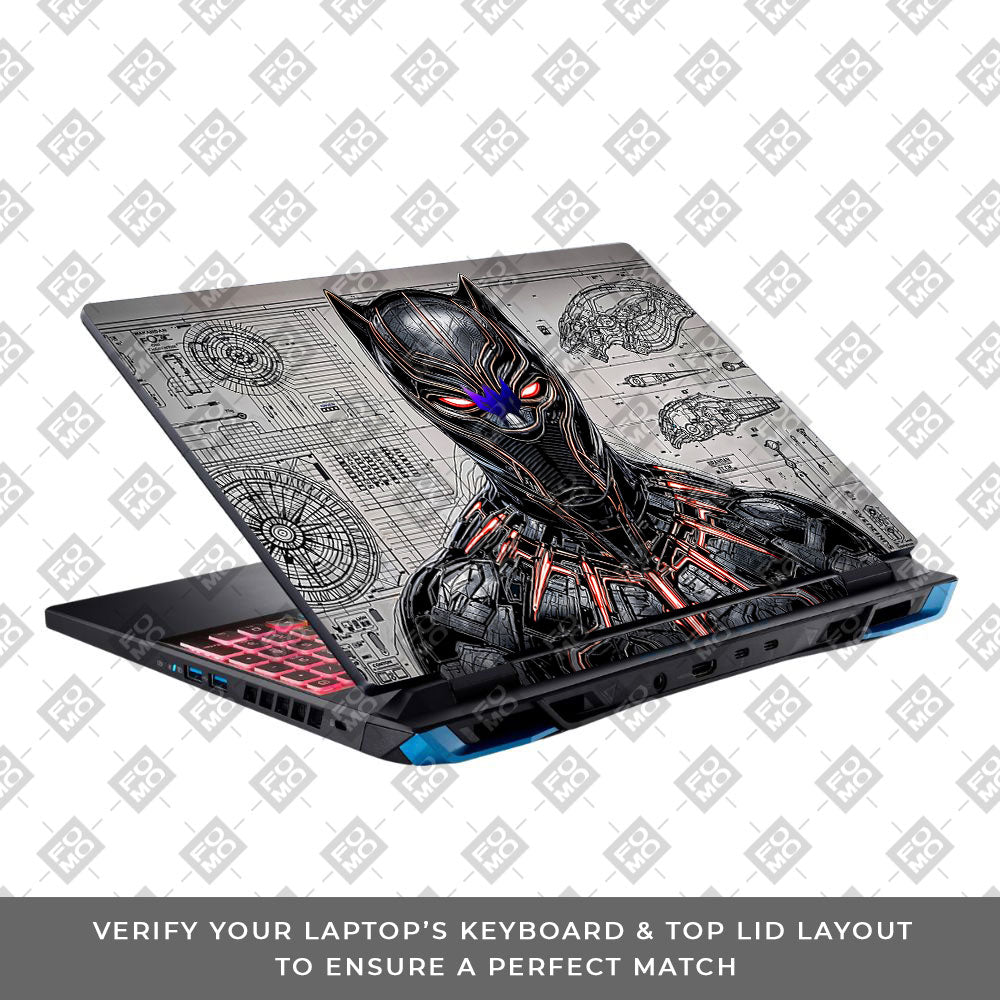Black Panther Vibranium Tech Acer Predator Helios Neo 16 N22Q22B 3D Laptop Skin