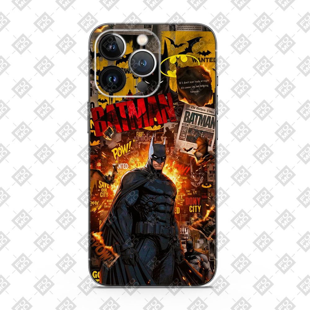 Batman in Flames Mobile Skin
