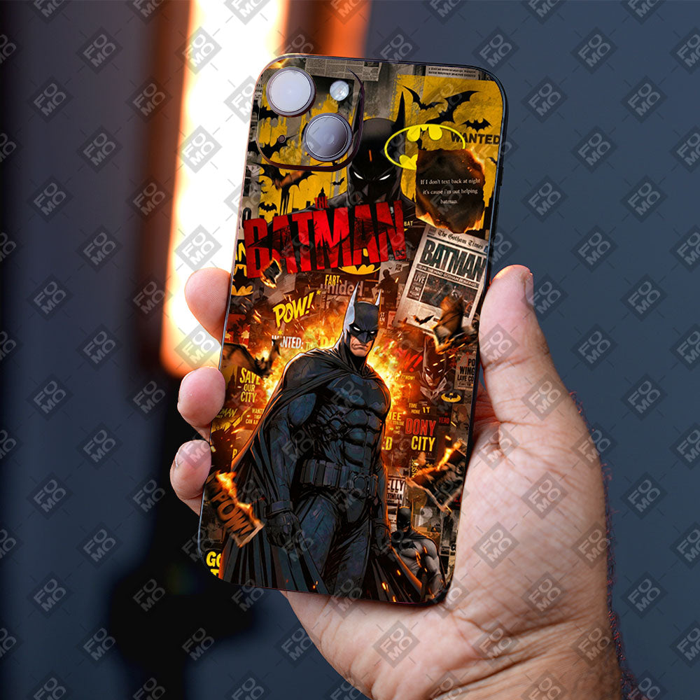 Batman in Flames Mobile Skin
