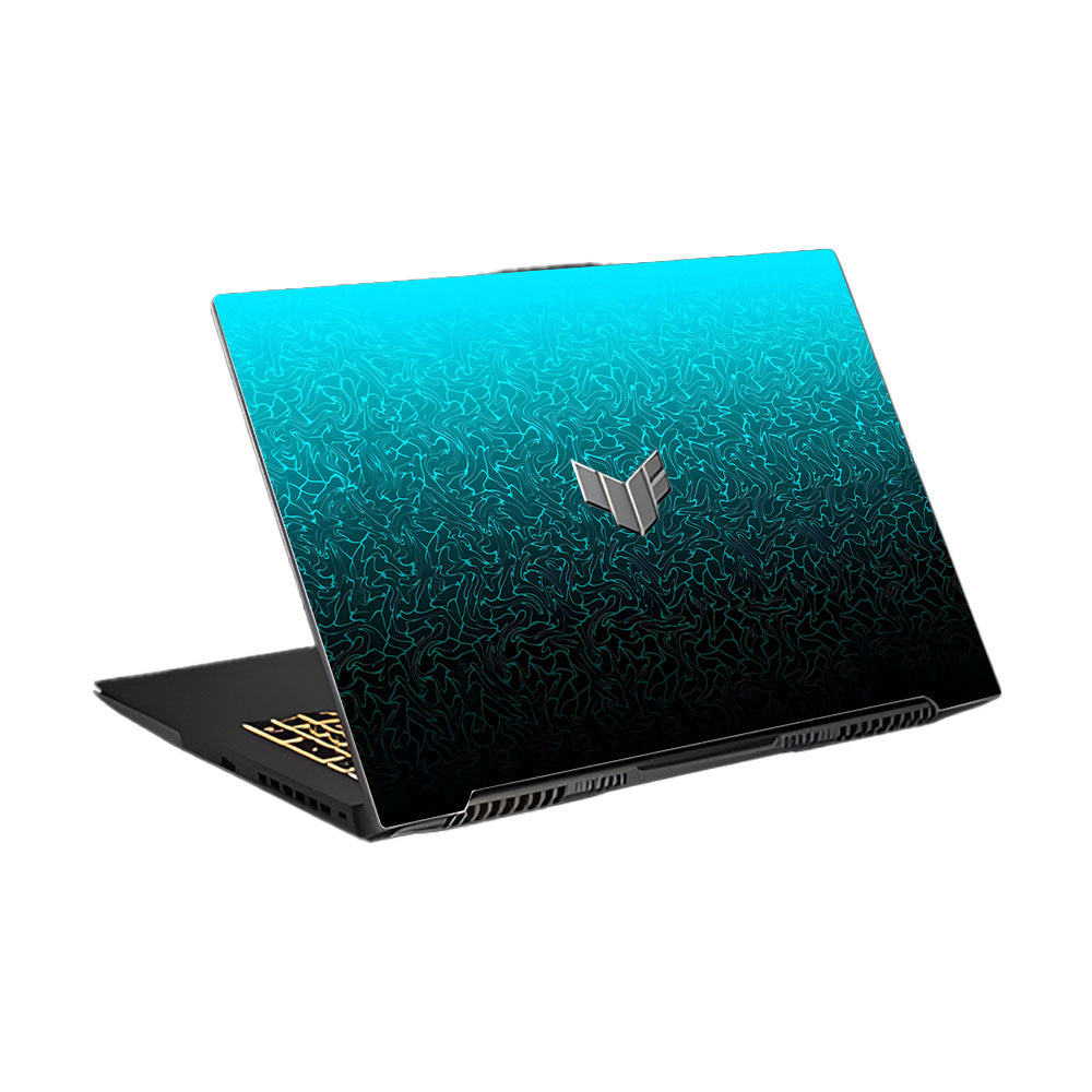 Cyan Blue to Black Gradient Asus TUF Gaming F17 FX707Z Laptop Skin