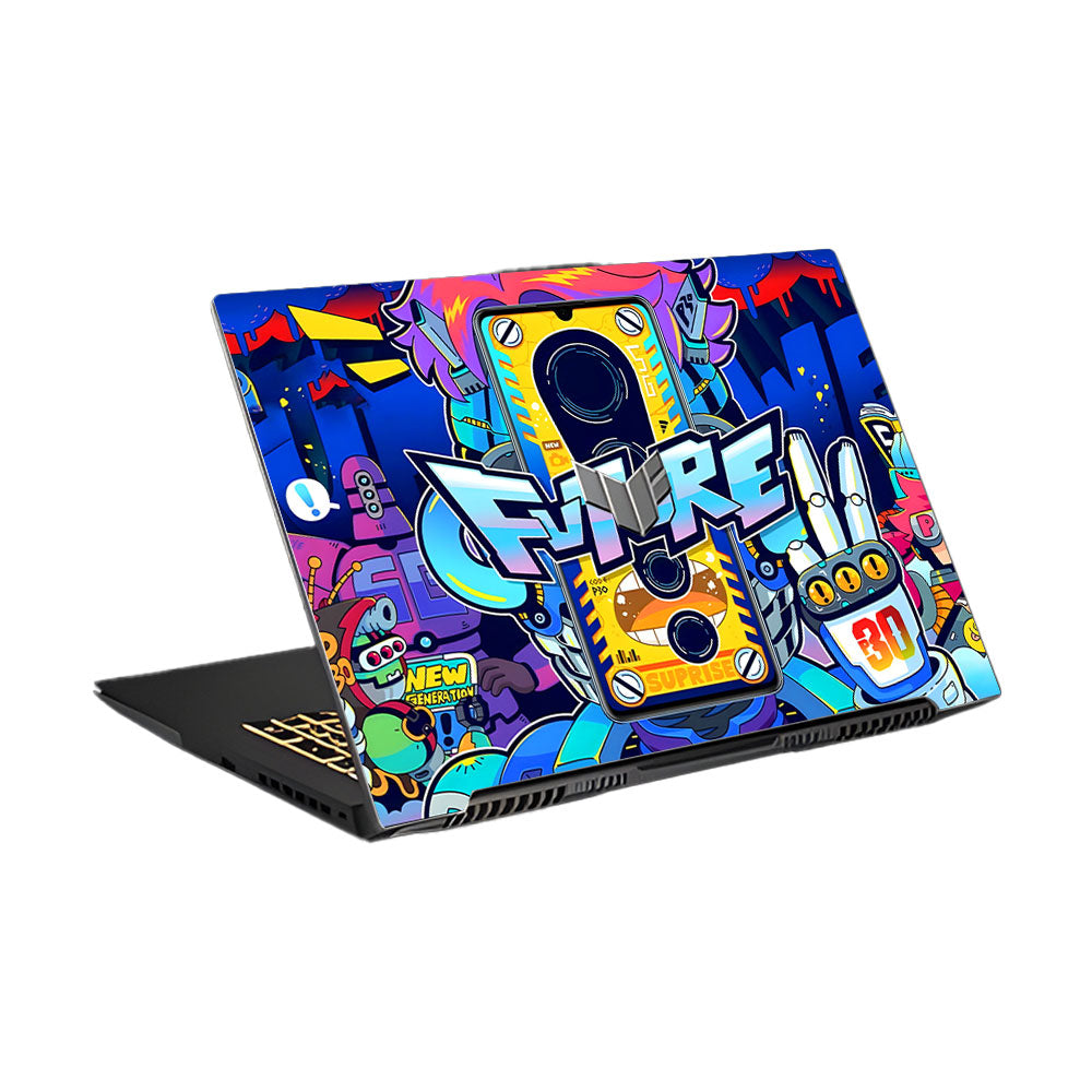 Futuristic Cyberpunk Vision Asus TUF Gaming F17 FX707Z Laptop Skin