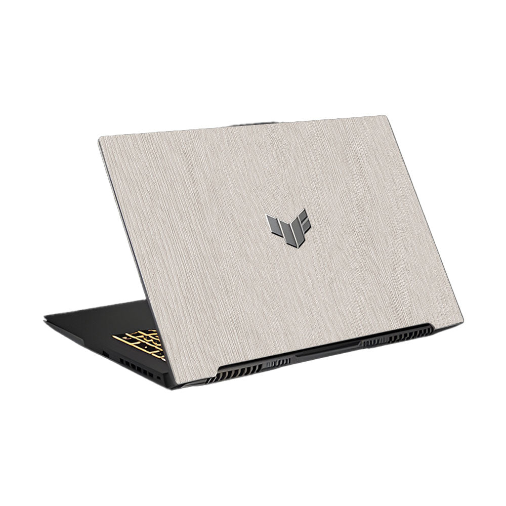 Textured White Wood Asus TUF Gaming F17 FX707Z Laptop Skin