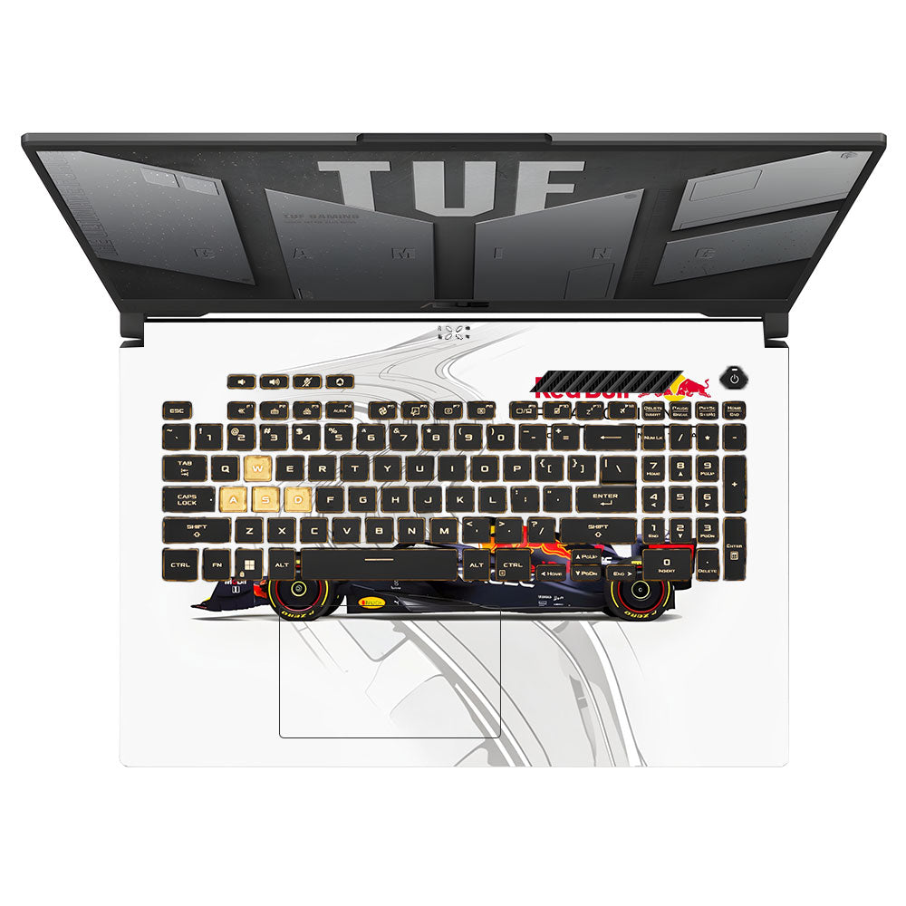 Red Bull Racing in Action Asus TUF Gaming F17 FX707Z Laptop Skin