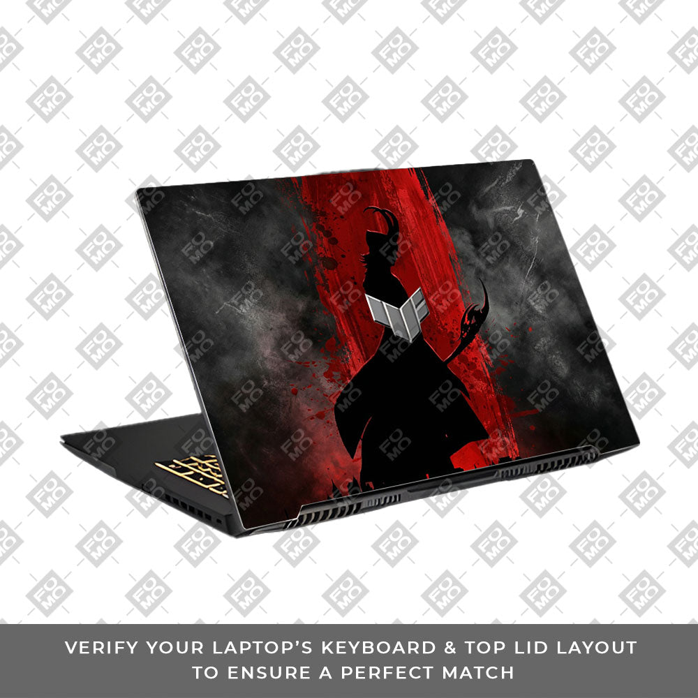 Loki Silhouette Red Strike Asus TUF Gaming F17 FX707Z Laptop Skin