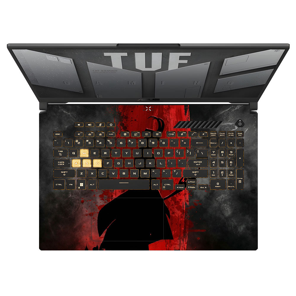 Loki Silhouette Red Strike Asus TUF Gaming F17 FX707Z Laptop Skin