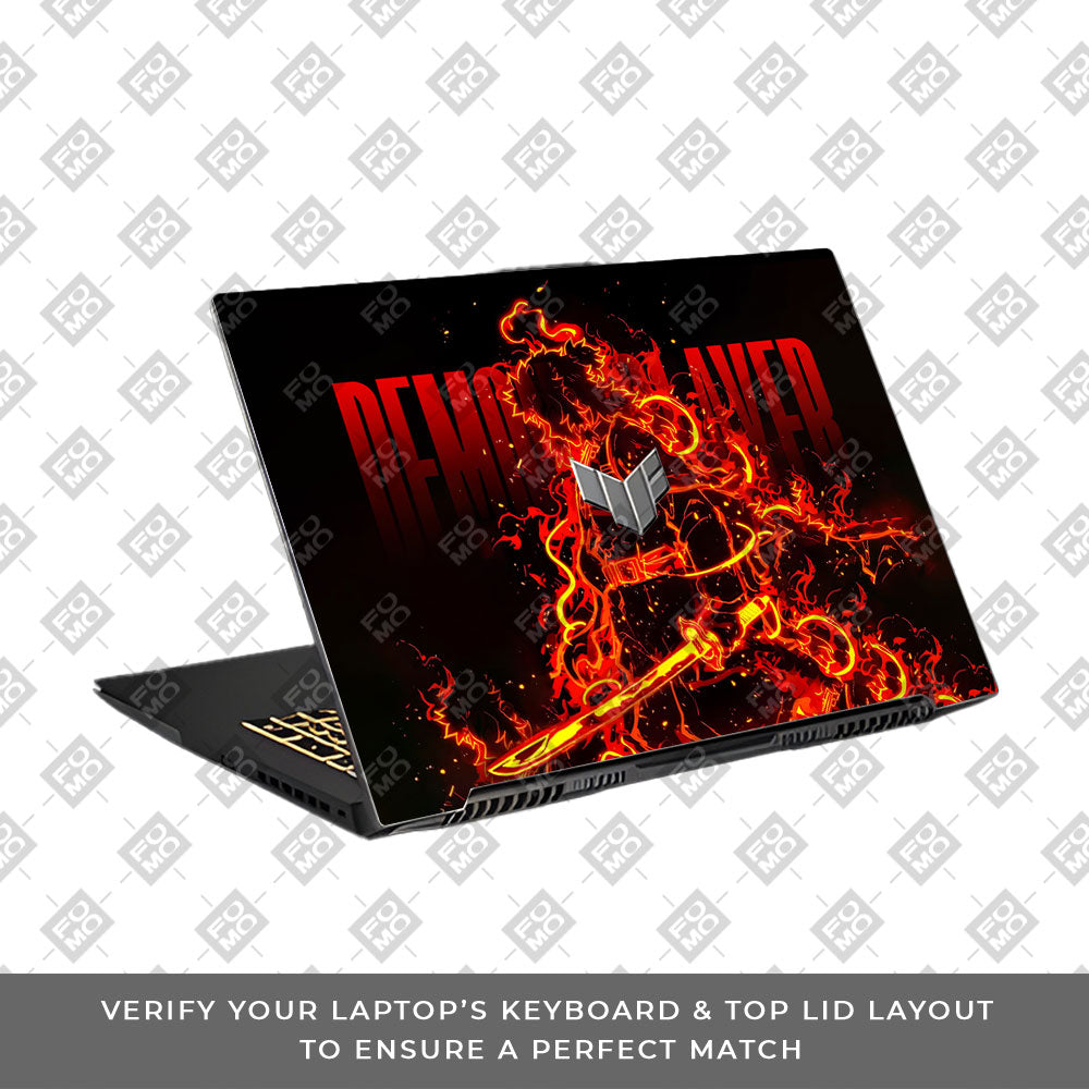 Rengoku Blazing Inferno Asus TUF Gaming F17 FX707Z Laptop Skin