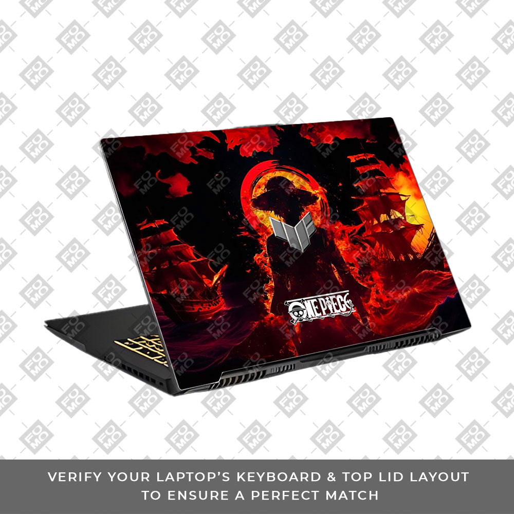 Luffy's Burning Tide Asus TUF Gaming F17 FX707Z Laptop Skin