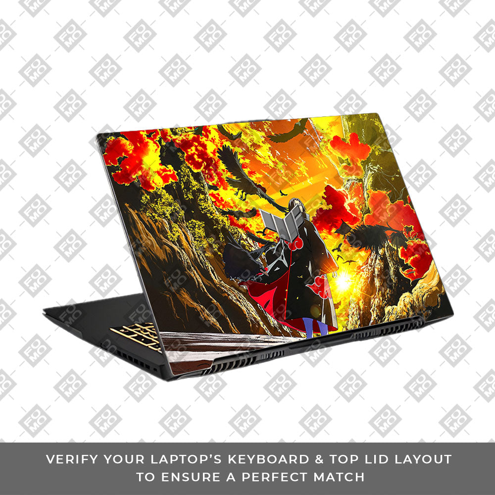 Itachi with Flock of Crows Asus TUF Gaming F17 FX707Z Laptop Skin
