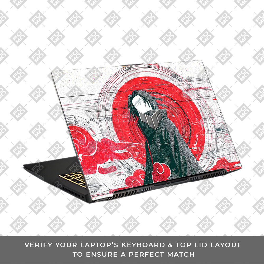 Itachi Uchiha Mark of the Akatsuki Asus TUF Gaming F17 FX707Z Laptop Skin