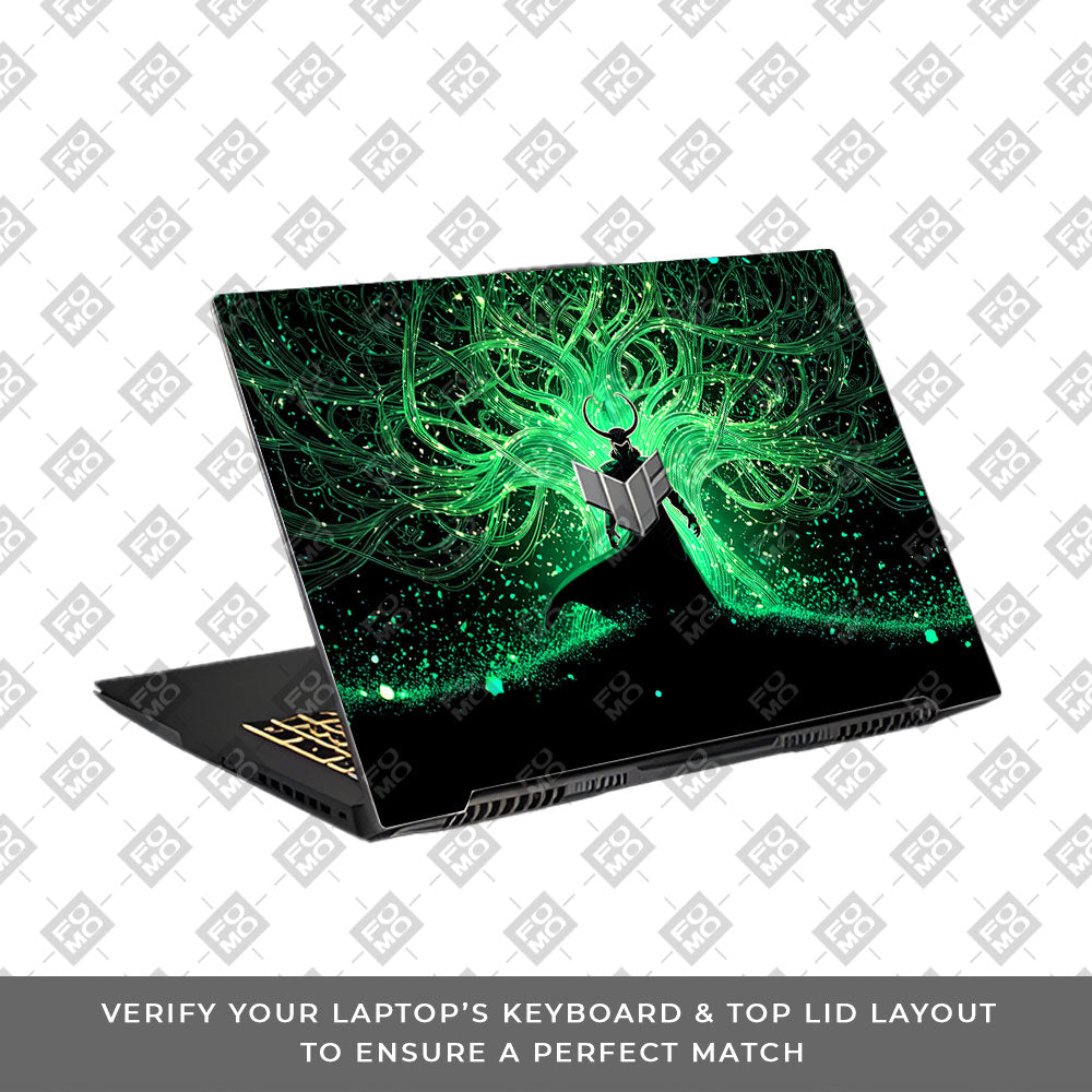 Loki God of Mischief Neon Asus TUF Gaming F17 FX707Z Laptop Skin