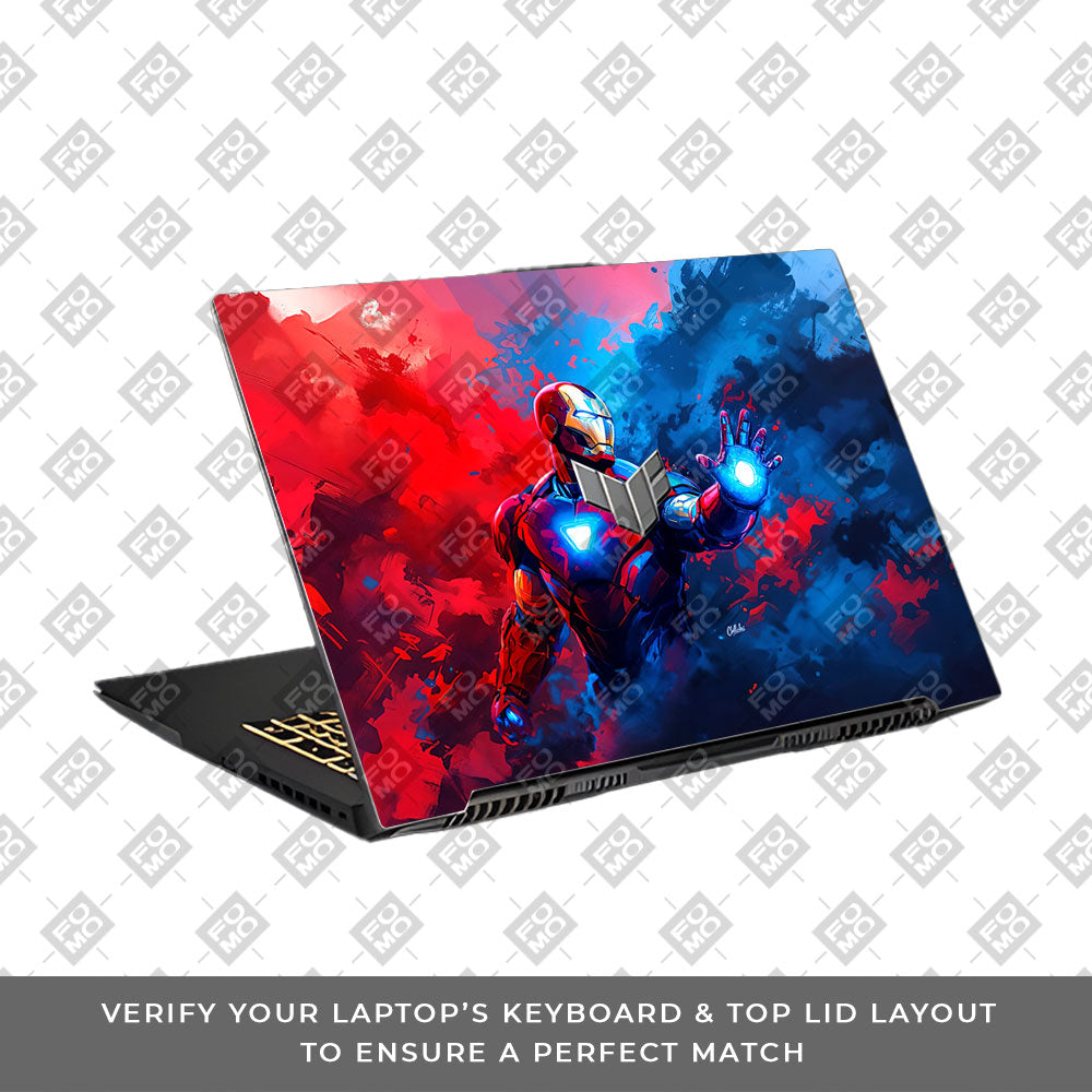 Iron Man Arc Reactor Power Asus TUF Gaming F17 FX707Z Laptop Skin