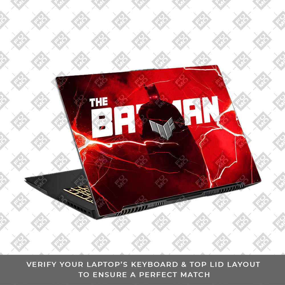Red Rage Batman Asus TUF Gaming F17 FX707Z 3D Laptop Skin