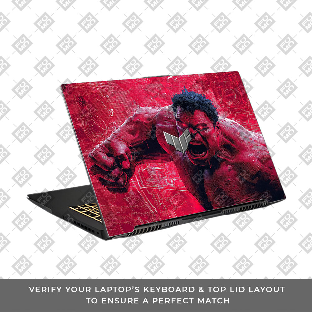 Gamma Rage Red Hulk Asus TUF Gaming F17 FX707Z Laptop Skin
