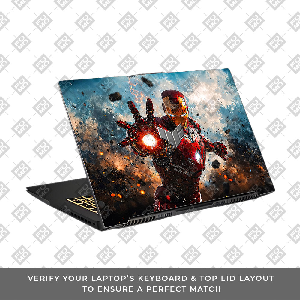 Iron Imapct The Arc Reactor Asus TUF Gaming F17 FX707Z Laptop Skin