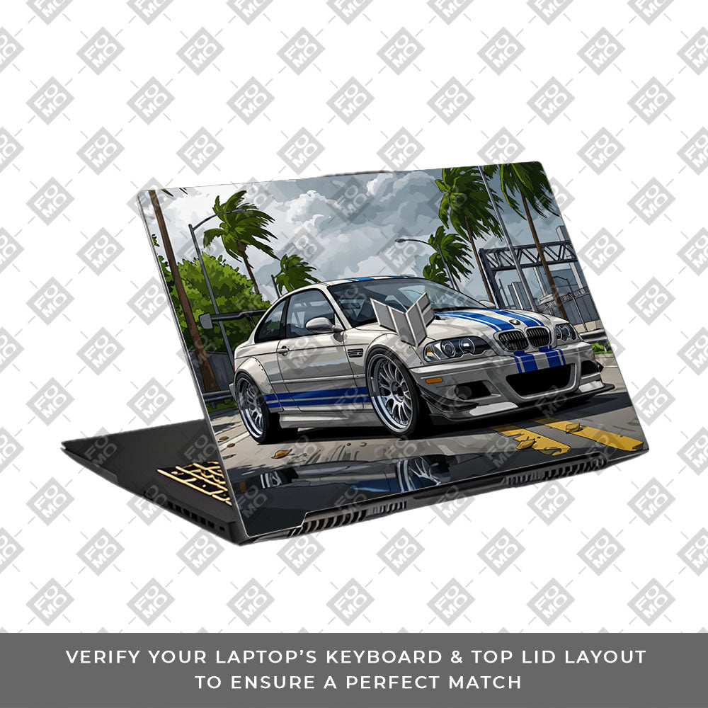 Street Icon BMW E46 Drift Legend Asus TUF Gaming F17 FX707Z Laptop Skin