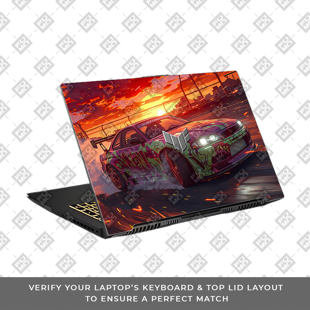 Tokyo Drift Vibes Asus TUF Gaming F17 FX707Z Laptop Skin
