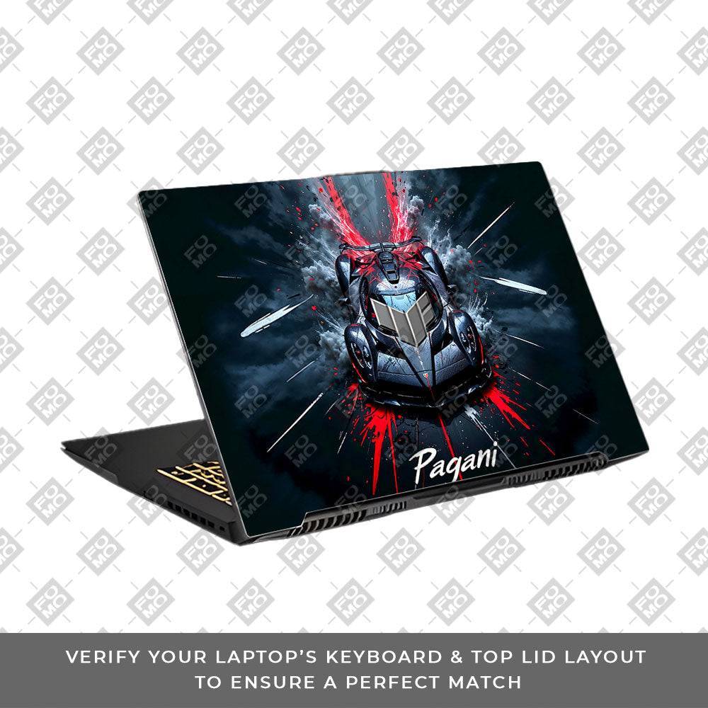 Pagani Midnight Impact Asus TUF Gaming F17 FX707Z Laptop Skin