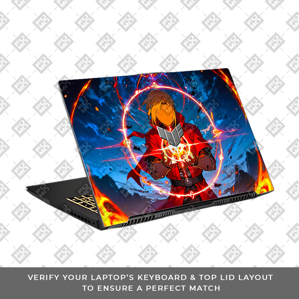 Edward Elric Fullmetal Alchemist Asus TUF Gaming F17 FX707Z Laptop Skin
