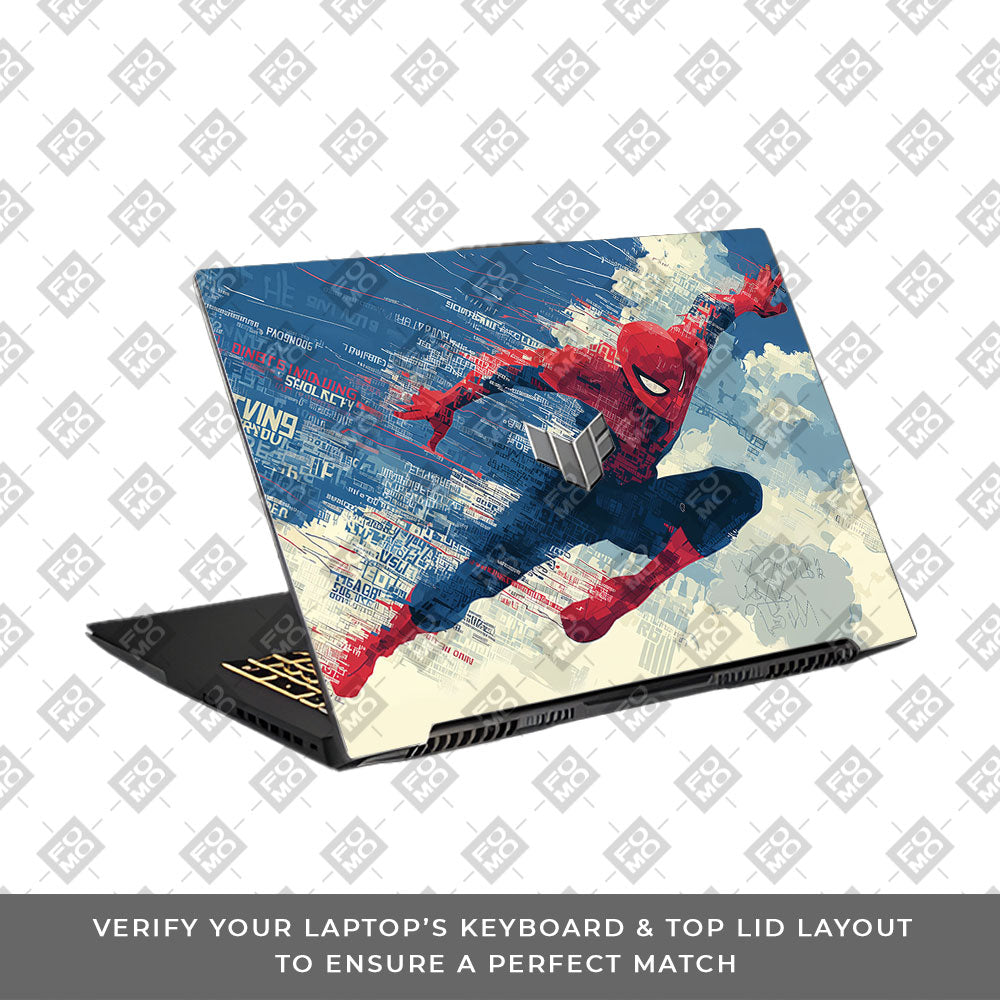 Spiderman Velocity Asus TUF Gaming F17 FX707Z Laptop Skin