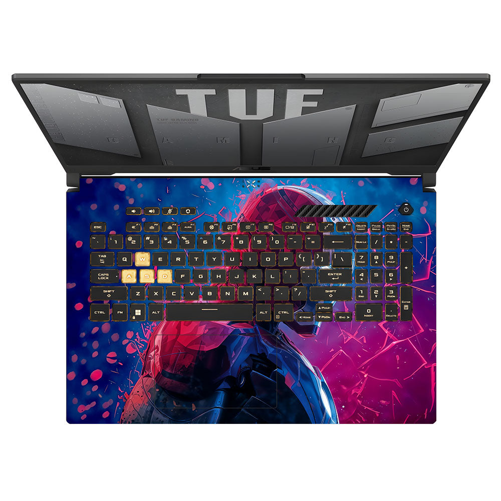 Iron Man Neon Tech Asus TUF Gaming F17 FX707Z Laptop Skin