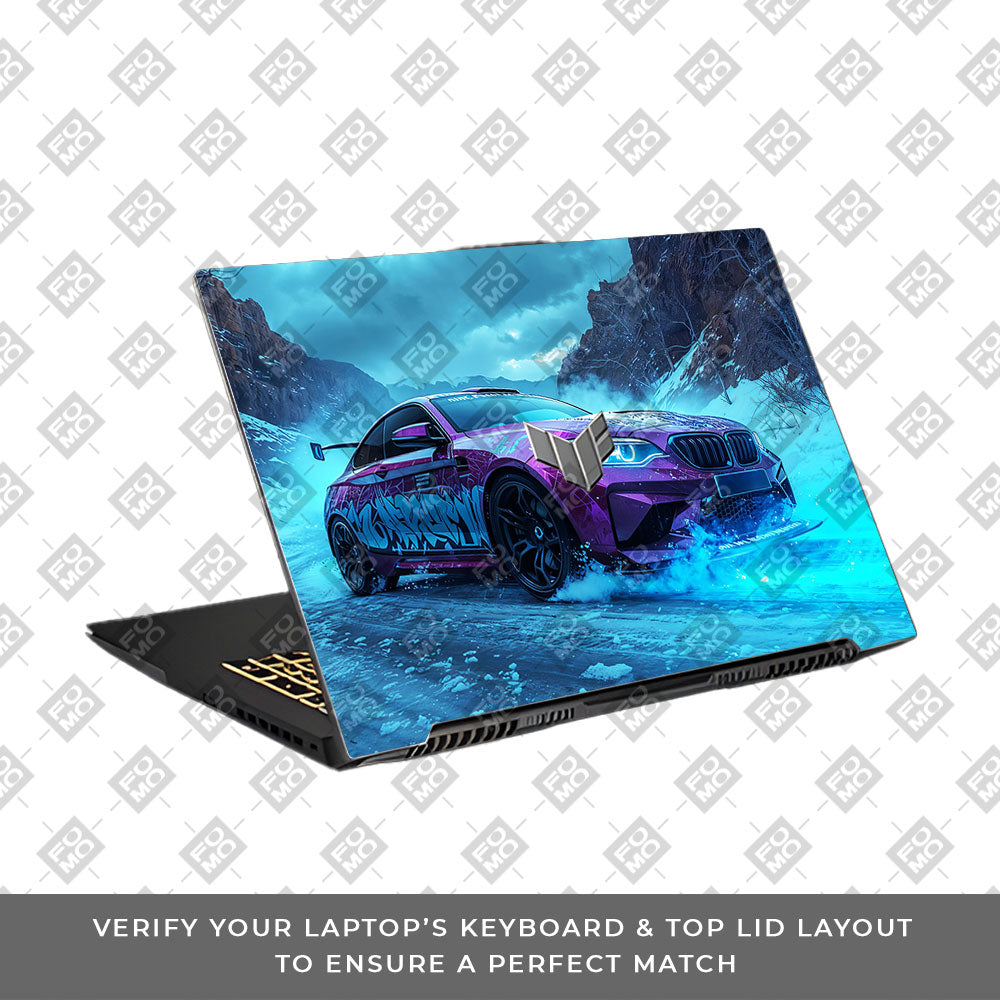 BMW Neon Drift Asus TUF Gaming F17 FX707Z Laptop Skin